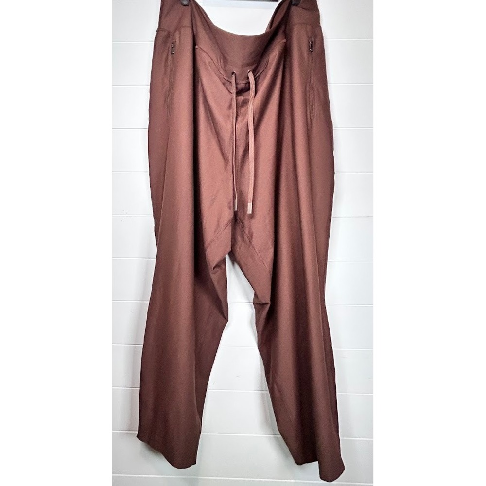 Old Navy Active Powersoft High Rise Jogger Brown Go-Dry 4X Zipper Pocket